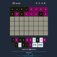 A screenshot of browser-based puzzle game Nerdle, with two guesses entered so far.